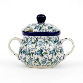 Cukiernica ceramiczna z uchwytami 035 h-9,5cm <br> 2089X Niezapominajki